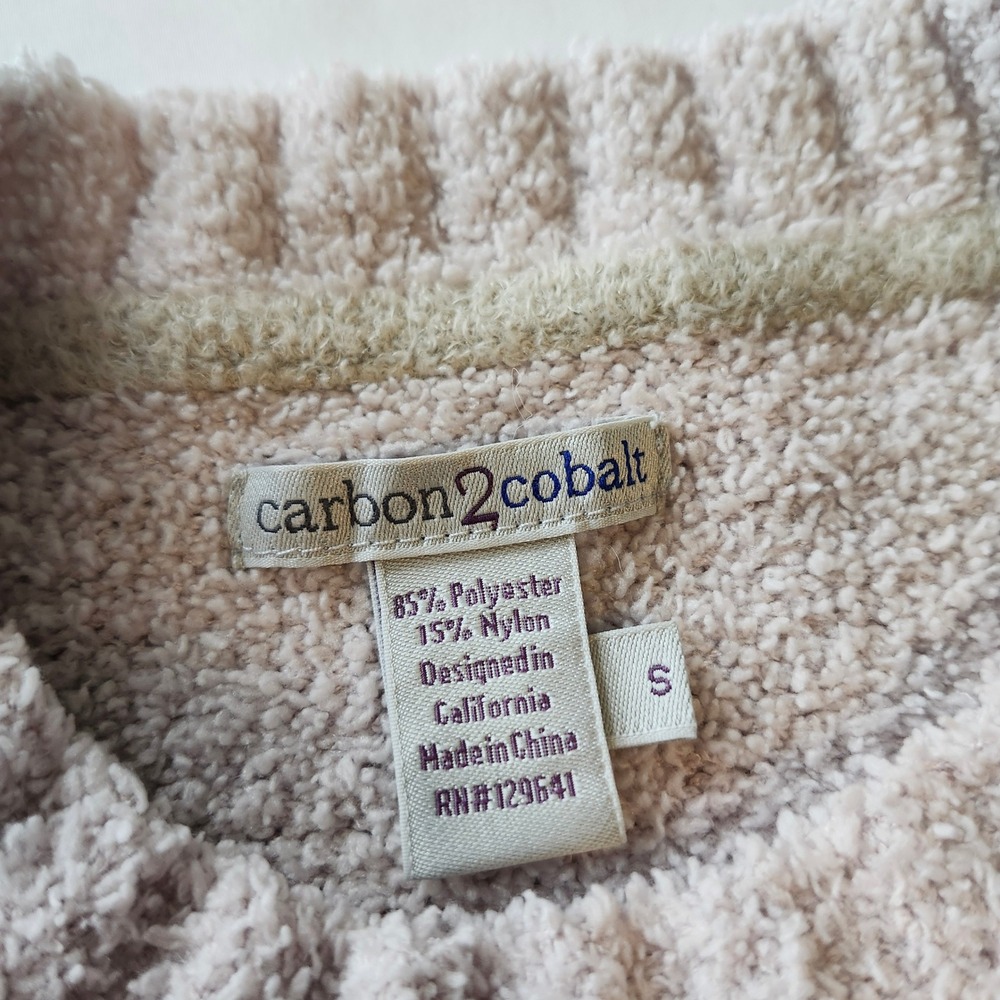Carbon 2 Cobalt Womens Small Oatmeal Beige Boucle Knit Sweater and Jogger Set - Picture 6 of 10